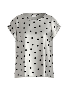 Vila - Viellette Full Satin -pusero - SNOW WHITE AOP:BLACK DOTS | Stockmann