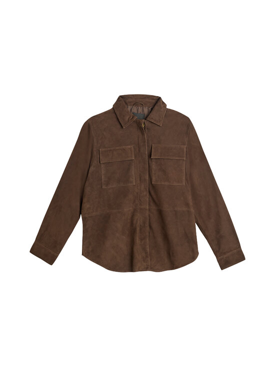 SAND Copenhagen - Ayten- nahkainen paitatakki - 290 DARK BROWN | Stockmann - photo 1