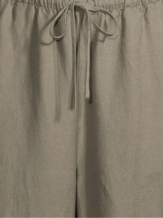 NOOM - Amelie Wide Leg -pellavasekoitehousut - KHAKI GREEN | Stockmann - photo 5