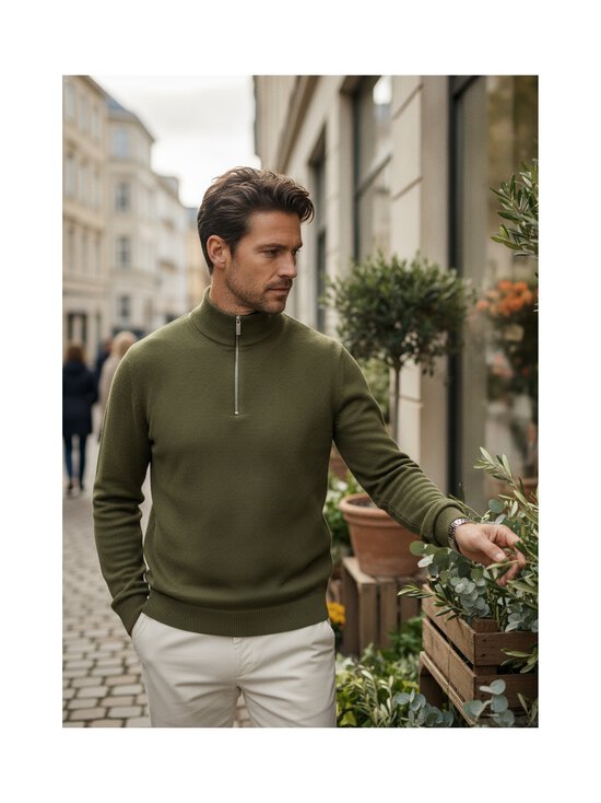 Selected - SlhDane Structure Half Zip krekls - DEEP LICHEN GREEN | Stockmann - photo 2