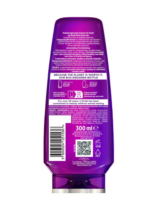 L'Oréal Paris - Elvital Collagen Lifter Conditioner -hoitoaine, 300 ml - NO COL | Stockmann - photo 2