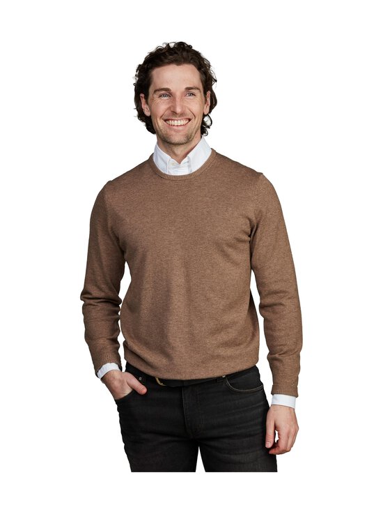 HANSEN&JACOB - Crew Neck Patch -neulepaita - 62 TOFFE BROWN | Stockmann - photo 1