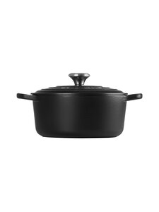Le Creuset - Cocotte Matte -pyöreä valurautapata 4.2 l - BLACK | Stockmann