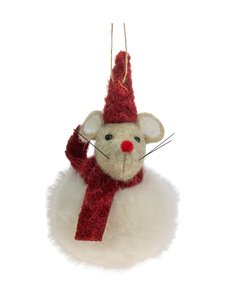 Weiste - Hanging Mouse Ziemassvētku eglītes rotājums - RED WHITE Weiste - Hanging Mouse Ziemassvētku eglītes rotājums - RED WHITE | Stockmann