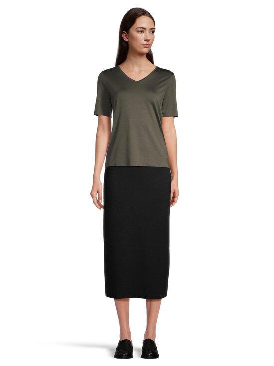 ESSENTIALS by Stockmann - Joanna V-neck t-paita - LT.KHAKI GREEN - photo 2 ESSENTIALS by Stockmann - Joanna V-neck t-paita - LT.KHAKI GREEN | Stockmann - photo 2