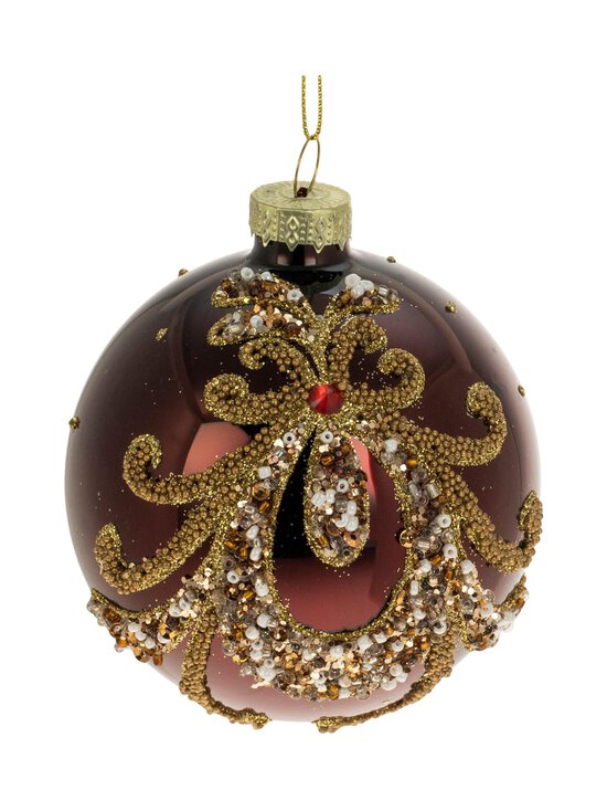 Weiste - Dekoratiivne klaaskuul Glitter Beads Burgundy, 8 cm - BURGUNDY | Stockmann - photo 1