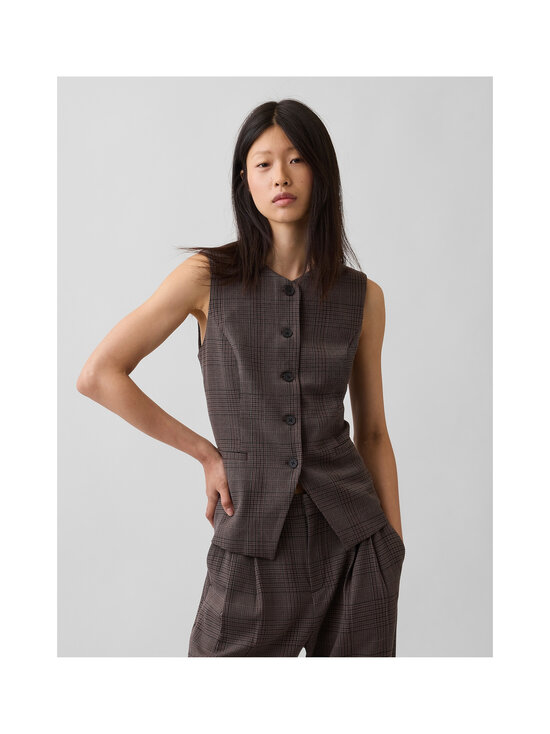 GAP - High Neck -liivi - BROWN PLAID | Stockmann - photo 2