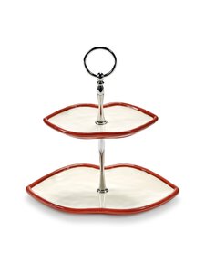 Serax - Cake Stand 2 Tier Red White -kakkuteline - 305 RED | Stockmann