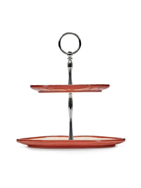 Serax - Cake Stand 2 Tier Red White -kakkuteline - 305 RED | Stockmann - photo 2