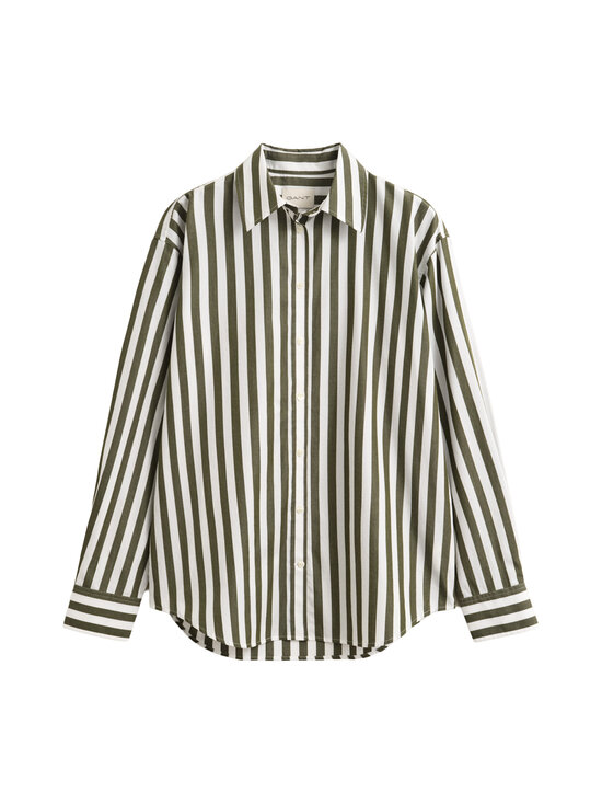 GANT - Striped Classic Poplin -paita - 360 COUNTRY GREEN | Stockmann - photo 1