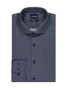 Olymp - Body Fit Dobby apdrukas krekls - 18 MARINE | Stockmann