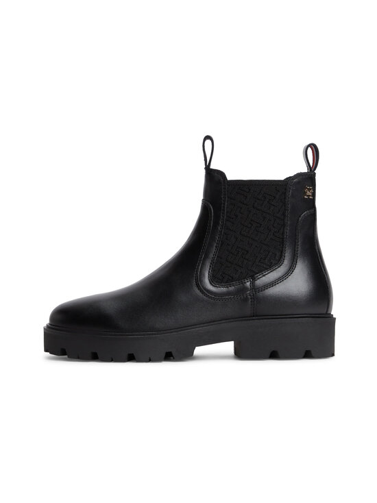 Tommy Hilfiger - TH Monogram Leather Chelsea -nilkkurit - BDS BLACK | Stockmann - photo 2