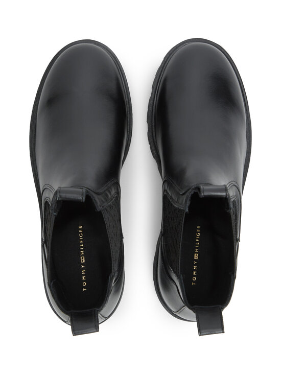 Tommy Hilfiger - TH Monogram Leather Chelsea -nilkkurit - BDS BLACK | Stockmann - photo 3