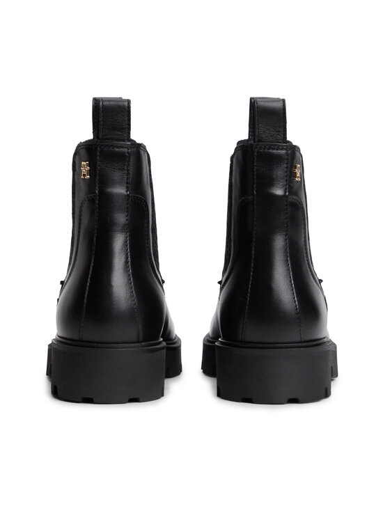 Tommy Hilfiger - TH Monogram Leather Chelsea -nilkkurit - BDS BLACK | Stockmann - photo 4