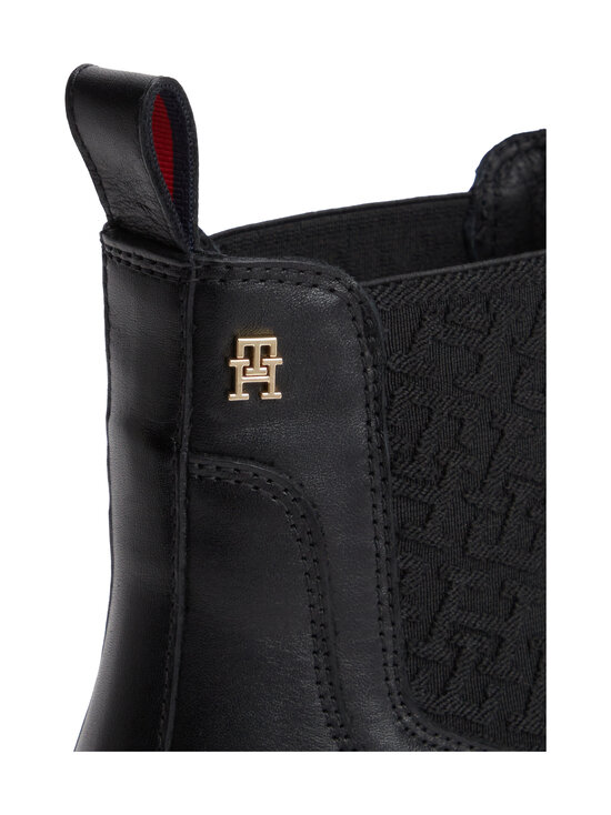 Tommy Hilfiger - TH Monogram Leather Chelsea -nilkkurit - BDS BLACK | Stockmann - photo 7