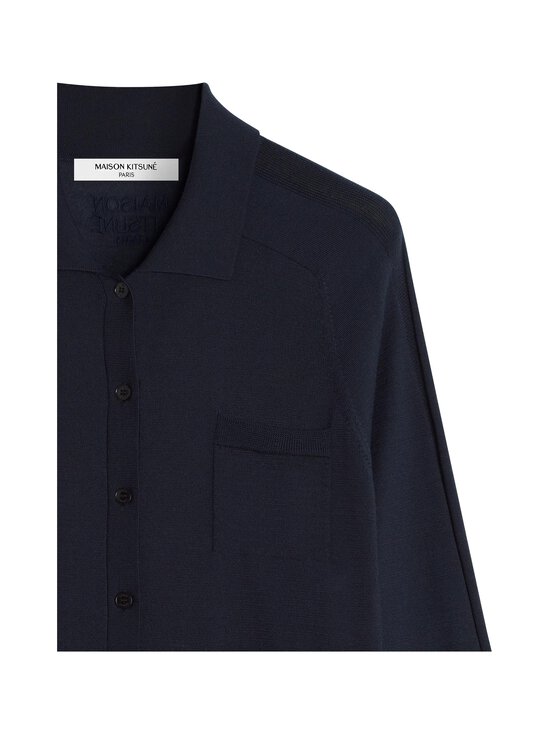 Maison Kitsuné - Silk Blend Short -neuletakki - 0413 CLASSIC NAVY | Stockmann - photo 3