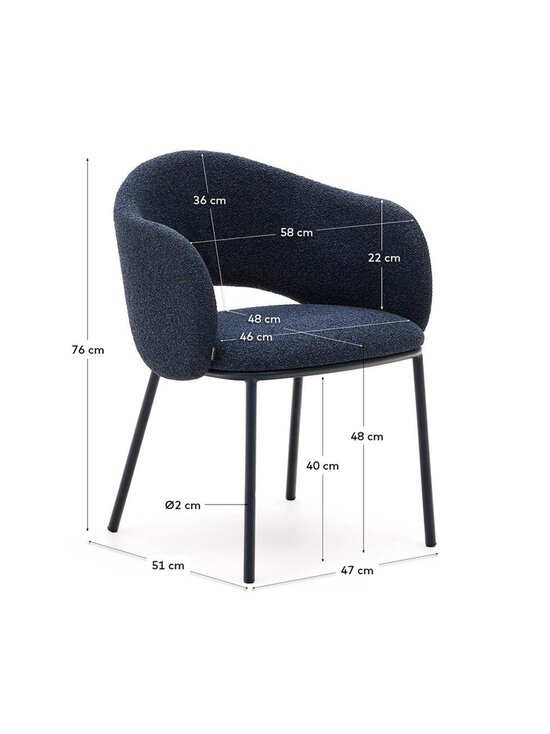 Kave Home - Maina-tuoli - SININEN - photo 9 Kave Home - Maina-tuoli - SININEN | Stockmann - photo 9