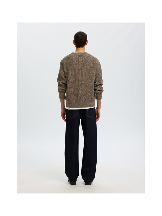 Selected - SlhTilum Crewneck -neule - TURKISH COFFEE DETAIL:TURKISH COFFEE / MONKS ROBE / OATMEAL / KELP | Stockmann - photo 2