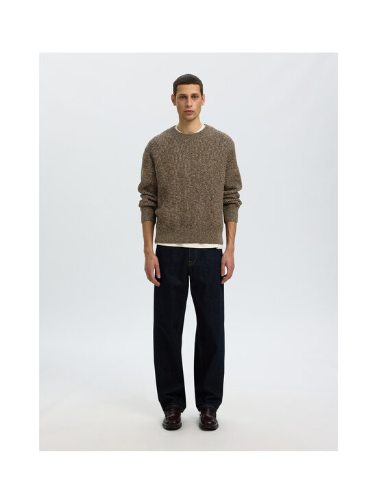 Selected - SlhTilum Crewneck -neule - TURKISH COFFEE DETAIL:TURKISH COFFEE / MONKS ROBE / OATMEAL / KELP | Stockmann - photo 3