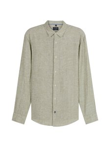 Olymp - Regular Fit Casual -pellavakauluspaita - 47 OLIV | Stockmann