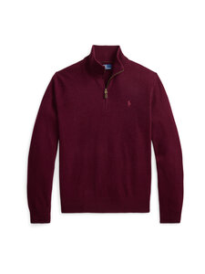 Polo Ralph Lauren - Half Zip Logo -neulepaita - 008 AGED WINE HEATHER | Stockmann