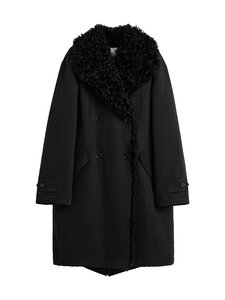 TOTEME - Shearling Cotton -parkatakki - 263 WASHED BLACK | Stockmann