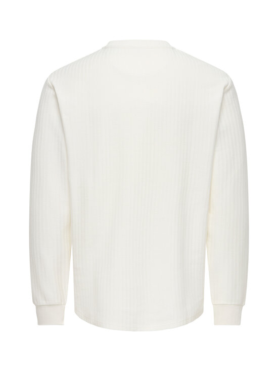 Only & Sons - Särk OnsEddy Herringbone Henley - CLOUD DANCER | Stockmann - photo 3