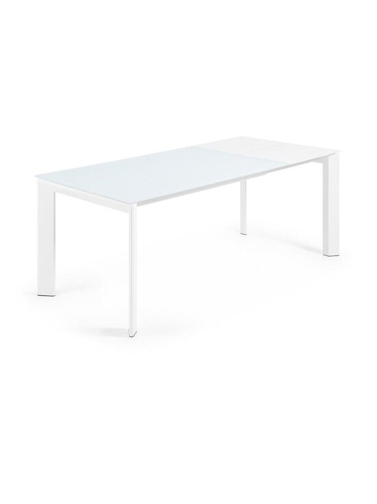 Kave Home - Axis- jatkettava ruokapöytä valkoinen lasi / valkoinen 90 x 140/200 cm - WHITE | Stockmann - photo 2