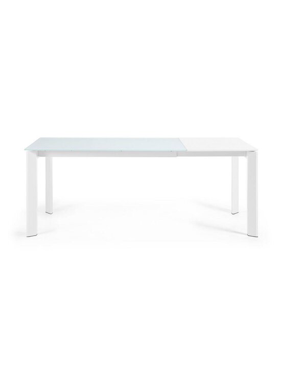 Kave Home - Axis- jatkettava ruokapöytä valkoinen lasi / valkoinen 90 x 140/200 cm - WHITE | Stockmann - photo 4