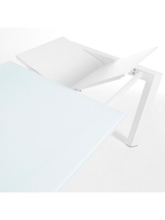 Kave Home - Axis- jatkettava ruokapöytä valkoinen lasi / valkoinen 90 x 140/200 cm - WHITE | Stockmann - photo 5