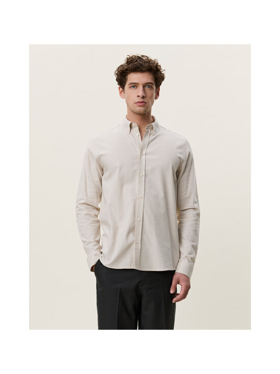 Les Deux - Soft Flannel -kauluspaita - 222 OYSTER GRAY WHITE | Stockmann - photo 3