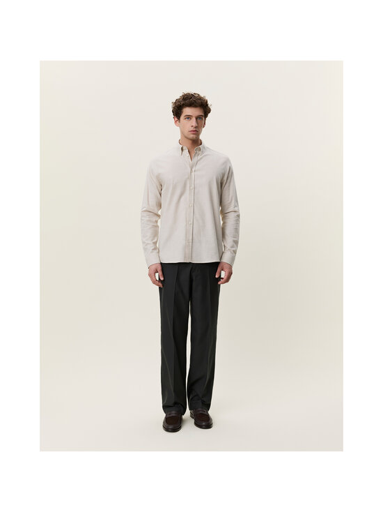 Les Deux - Soft Flannel -kauluspaita - 222 OYSTER GRAY WHITE | Stockmann - photo 5