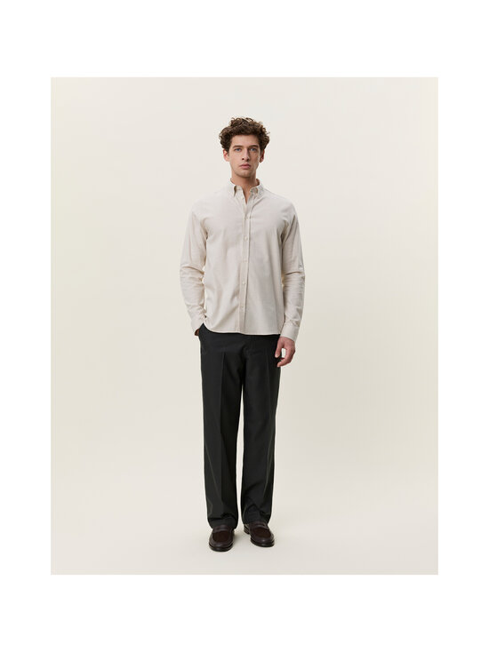 Les Deux - Soft Flannel -kauluspaita - 222 OYSTER GRAY WHITE | Stockmann - photo 7
