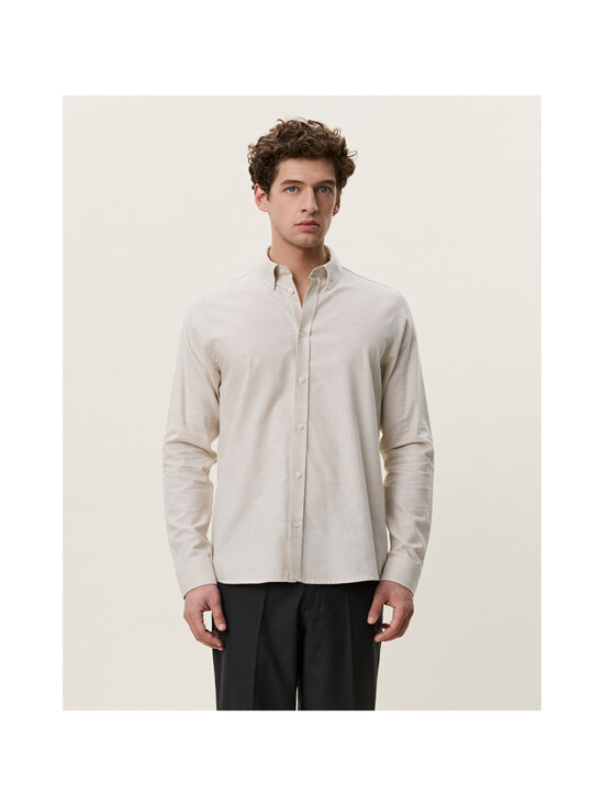 Les Deux - Soft Flannel -kauluspaita - 222 OYSTER GRAY WHITE | Stockmann - photo 8