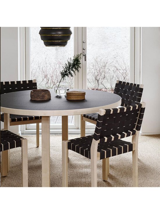 Artek - Pöytä 91 koivu/musta linoleum ø 125 cm - BEIGE | Stockmann - photo 4