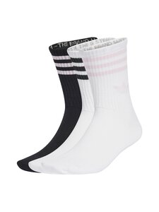 adidas Originals - 3 Stripes Crew -sukat 3-pack - JV7405 WHITE/BLACK/CLPINK adidas Originals - 3 Stripes Crew -sukat 3-pack - JV7405 WHITE/BLACK/CLPINK | Stockmann