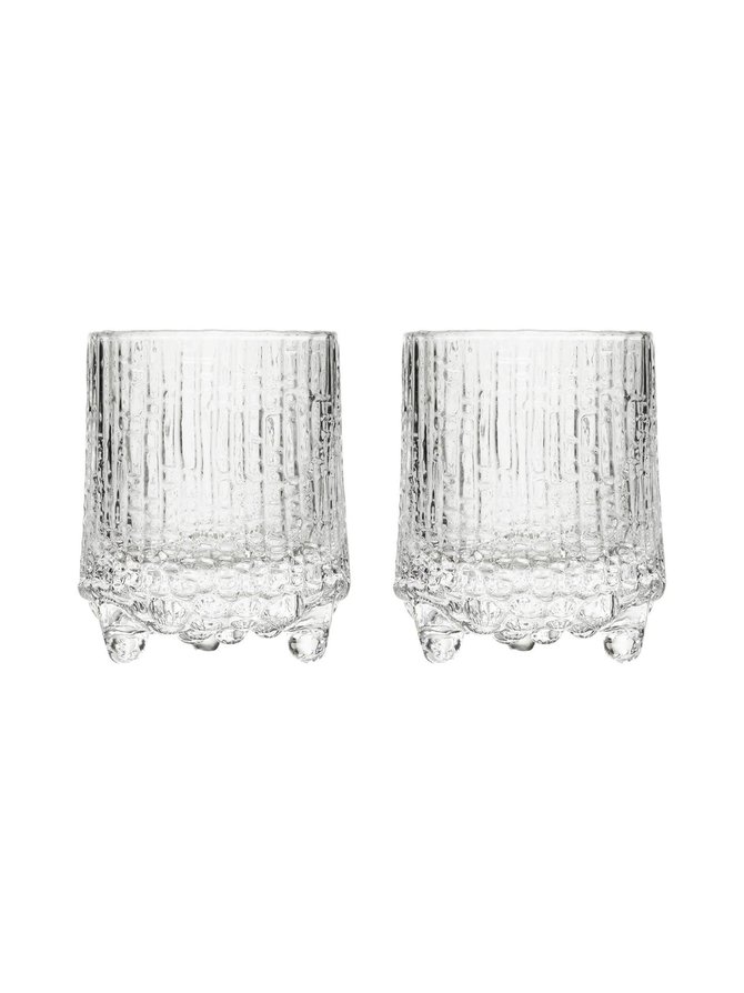 Clear drinking glass set