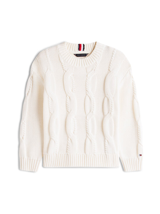 Tommy Hilfiger - Chunky-palmikkoneule - YA8 IVORY SILK | Stockmann - photo 1