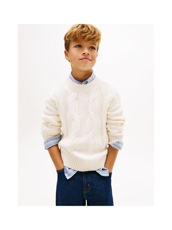 Tommy Hilfiger - Chunky-palmikkoneule - YA8 IVORY SILK | Stockmann - photo 4