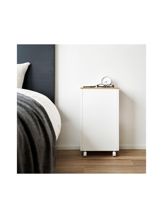Yamazaki - Tower Semi-Closed Wood Top Casters -sivupöytä - WHITE | Stockmann - photo 4