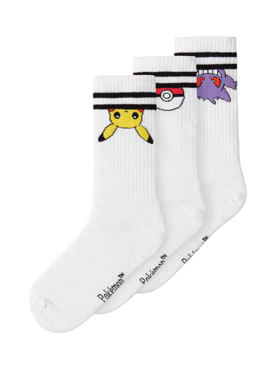 Name It - NkmMorten Pokemon -sukat 3 -pack - BRIGHT WHITE PACK:3 PACK | Stockmann - photo 1