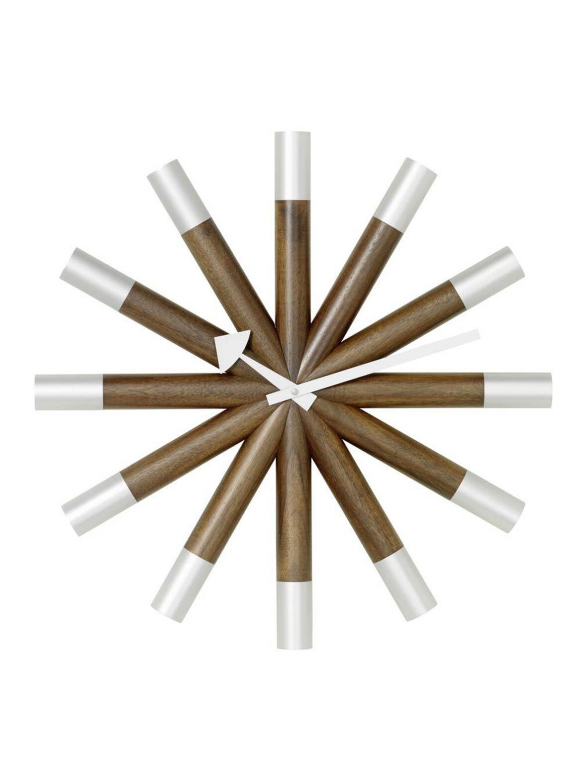 Wheel-seinäkello pähkinä/alumiini ø 46 cm