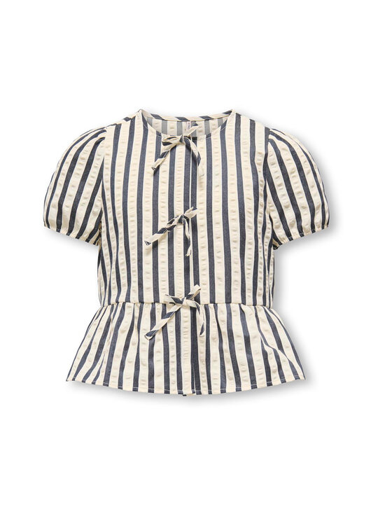 KIDS ONLY - KogMilani Bow -paita - NIGHT SKY STRIPES:CLOUD DANCER/BIRCH | Stockmann - photo 1