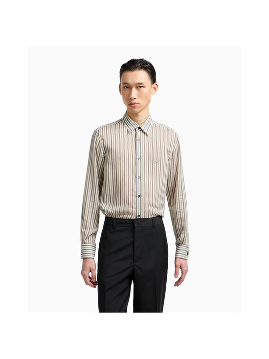 Emporio Armani - Kauluspaita - BLACK/BEIGE 6MM STRI - photo 3 Emporio Armani - Kauluspaita - BLACK/BEIGE 6MM STRI | Stockmann - photo 3