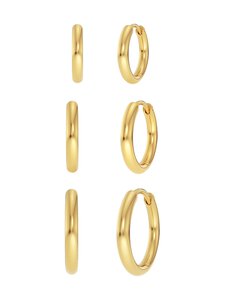 Edblad - Triple Pair Hoops apzeltīti auskari 3 iepak. - GOLD | Stockmann