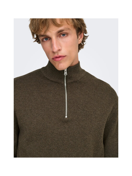 Only & Sons - OnsTing Life Half Zip -neule - COFFEE BEAN | Stockmann - photo 2