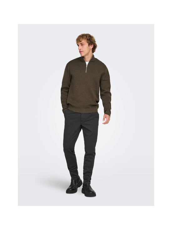 Only & Sons - OnsTing Life Half Zip -neule - COFFEE BEAN | Stockmann - photo 4