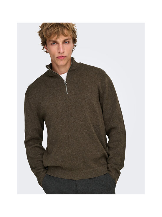 Only & Sons - OnsTing Life Half Zip -neule - COFFEE BEAN | Stockmann - photo 5
