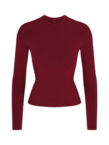 SKIMS - Trikotaažsärk Cotton Jersey Long Sleeve - MERLOT | Stockmann