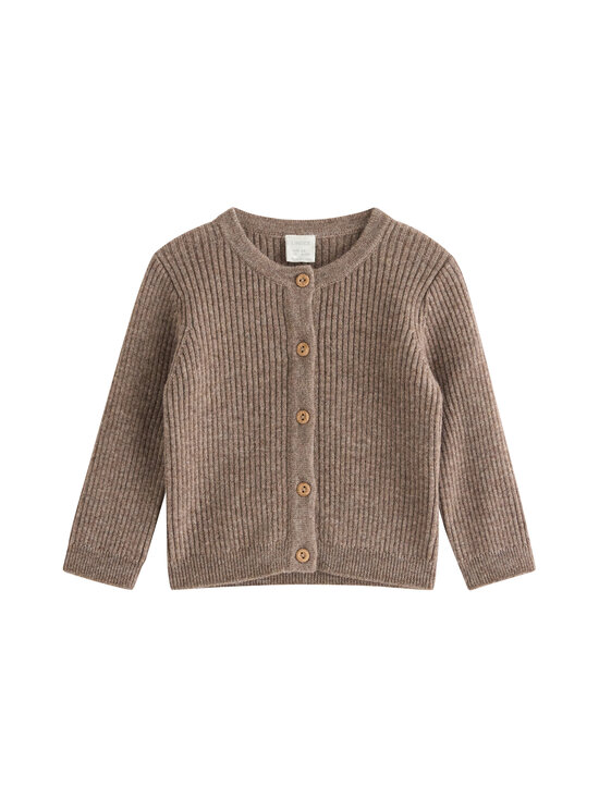 Lindex - Ribbed Merino Wool -neuletakki - 245 BROWN | Stockmann - photo 1